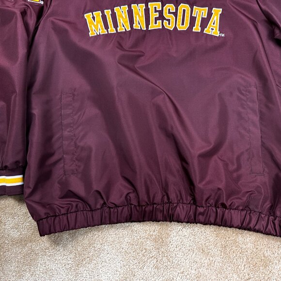 G III MINNESOTA GOPHERS JACKET V NECK MAROON YELLOW SIZE XXL WINDBREAKER - Picture 4 of 9